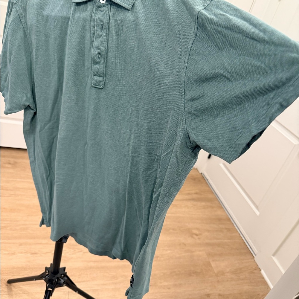 Todd Snyder Sage Green Polo Shirt Mens Large - Picture 4 of 8